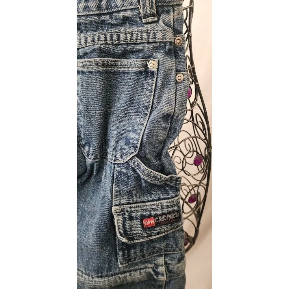 Carters Watch the Wear Carpenter Denim Jeans Pants To Shorts Boys Size 4 Vintage